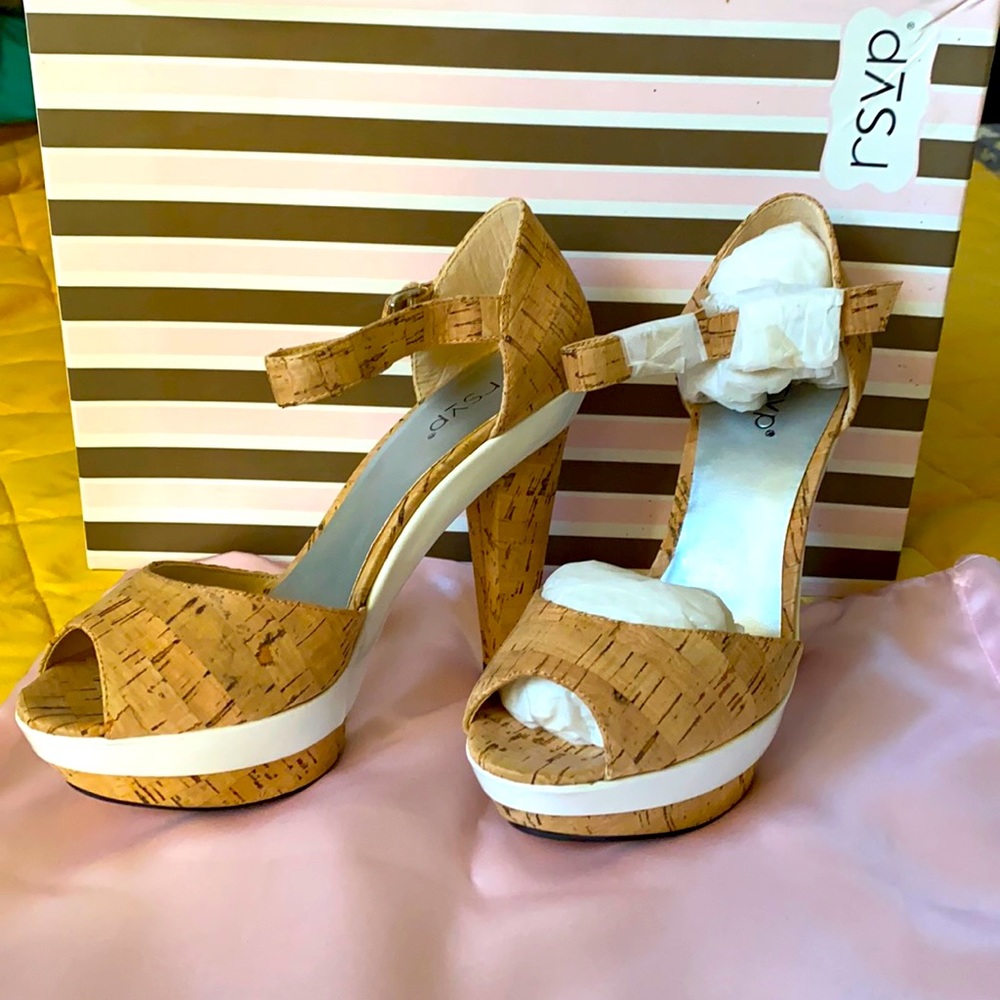 RSVP Natural Cork/White Keisha 6 1/2